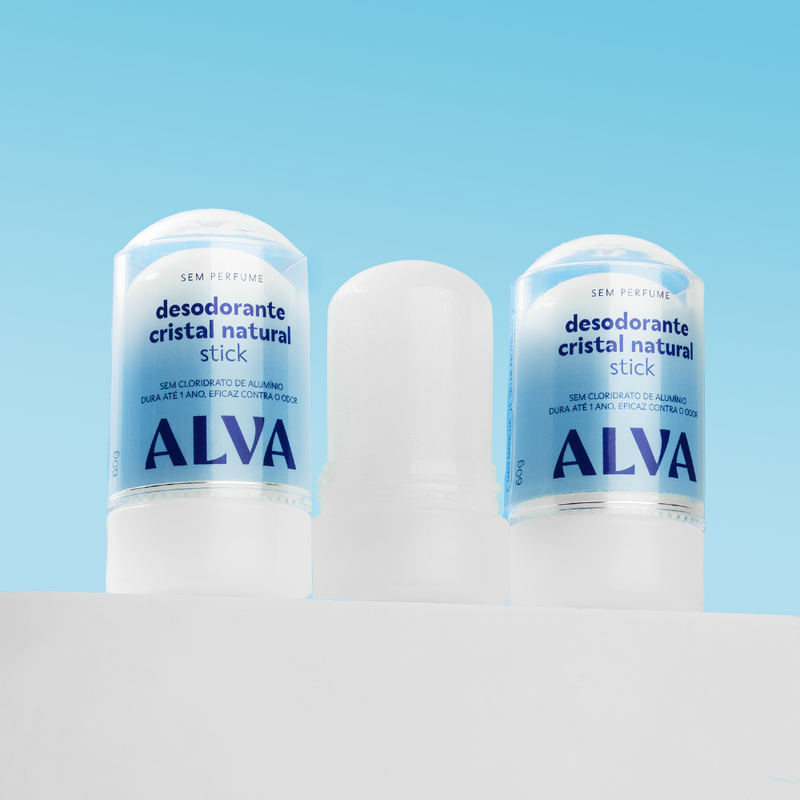 Desodorante Cristal Stick Vegano 60g Alva