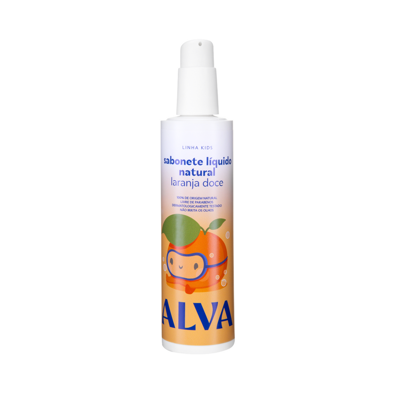 Sabonete Líquido Infantil Laranja Doce e Baunilha 250ml Alva