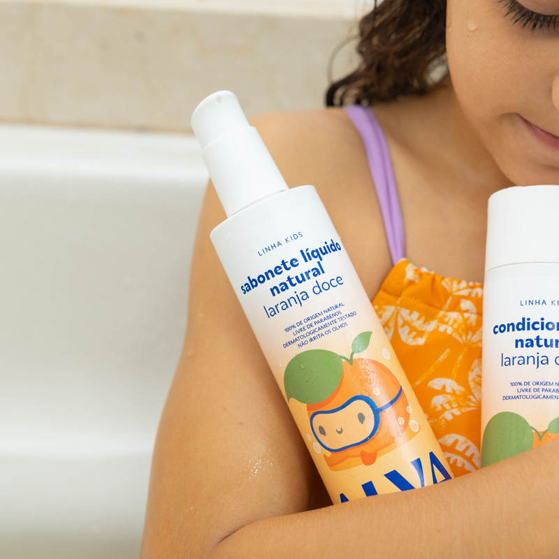 Sabonete Líquido Infantil Laranja Doce e Baunilha 250ml Alva