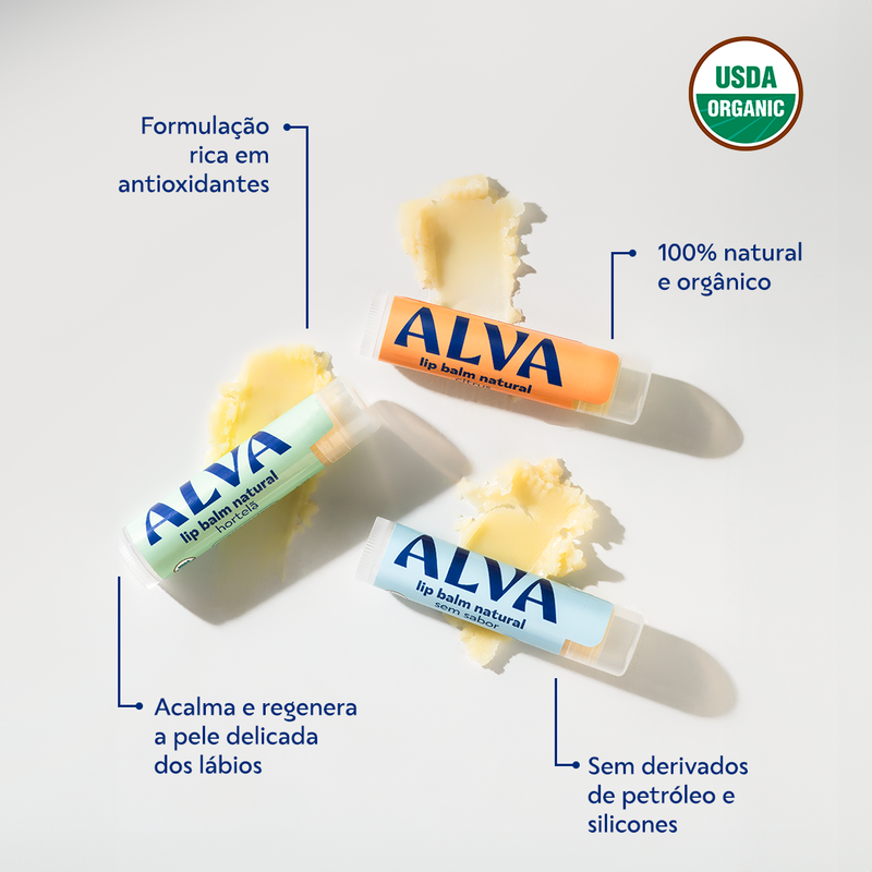 Hidratante Labial Orgânico Hortelã 4,25g Alva