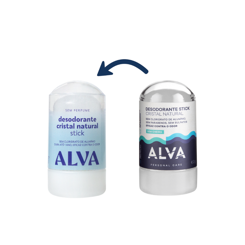 Desodorante Cristal Stick Vegano 60g Alva