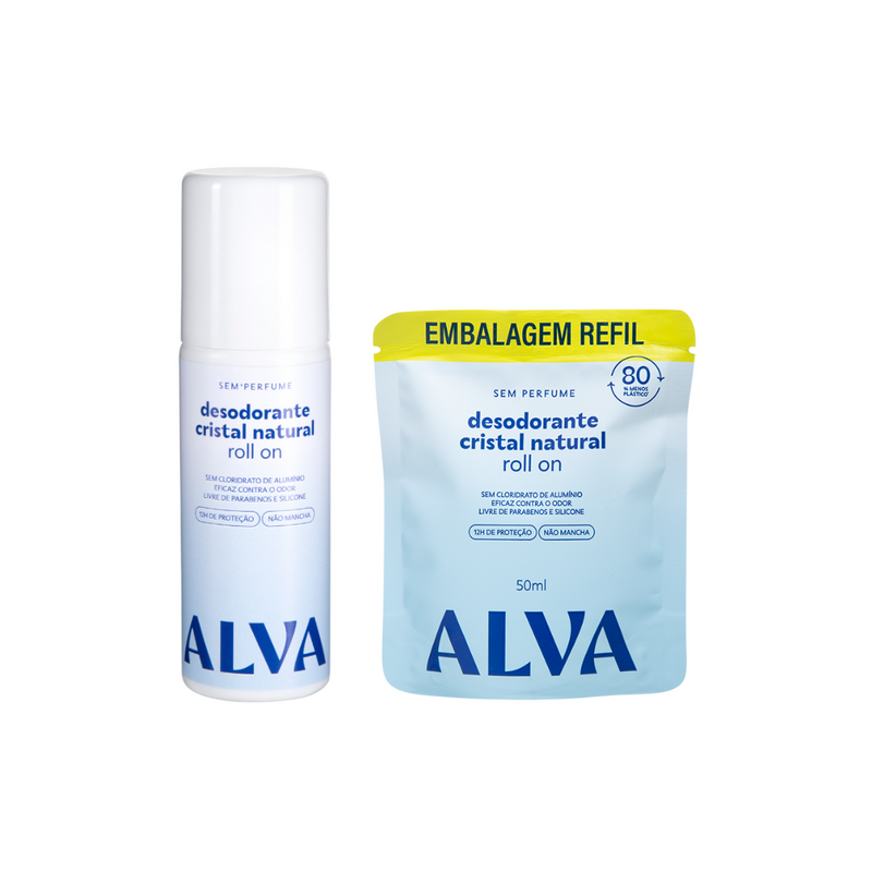Kit Roll on Sem Perfume + Refil Alva